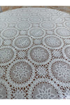 Yukselhalimefrusat Lace-Look Transparent Coated PVC Tablecloth Cream Color 3