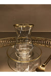 Ucuzcuyuzavm Lav-Alya Tea Set for 6 People Gold Plain Alya 7