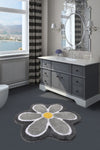 Acrylic Bathmat Flower - Grey Multicolor 359CHL1523 1