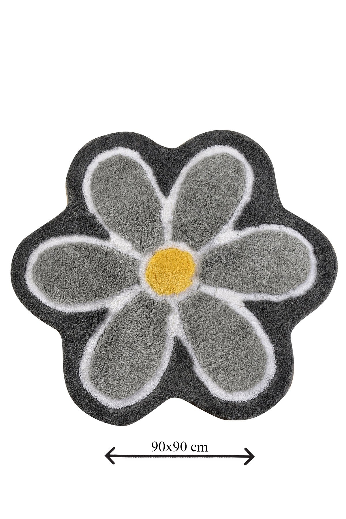 Acrylic Bathmat Flower - Grey Multicolor 359CHL1523 3