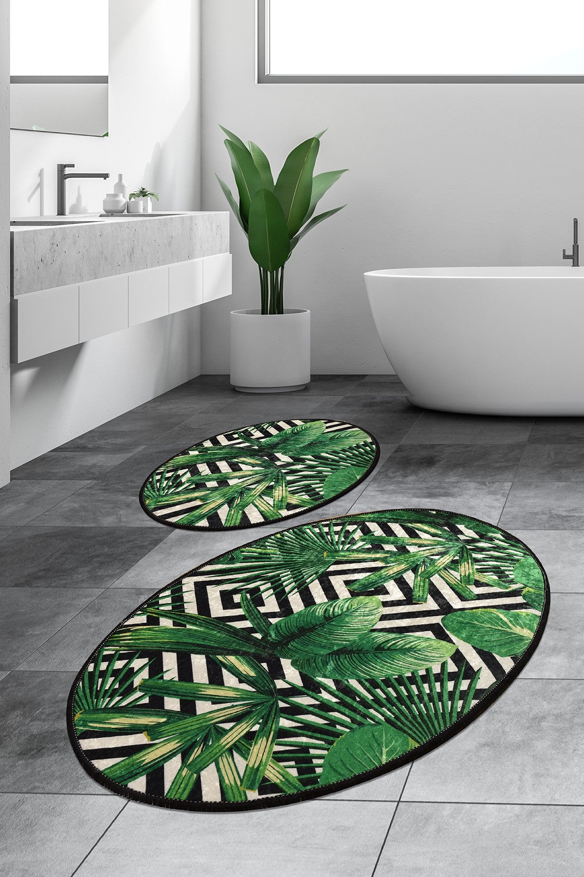 Bathmat Set (2 Pieces) Tropic Djt Multicolor 359CHL1543 1