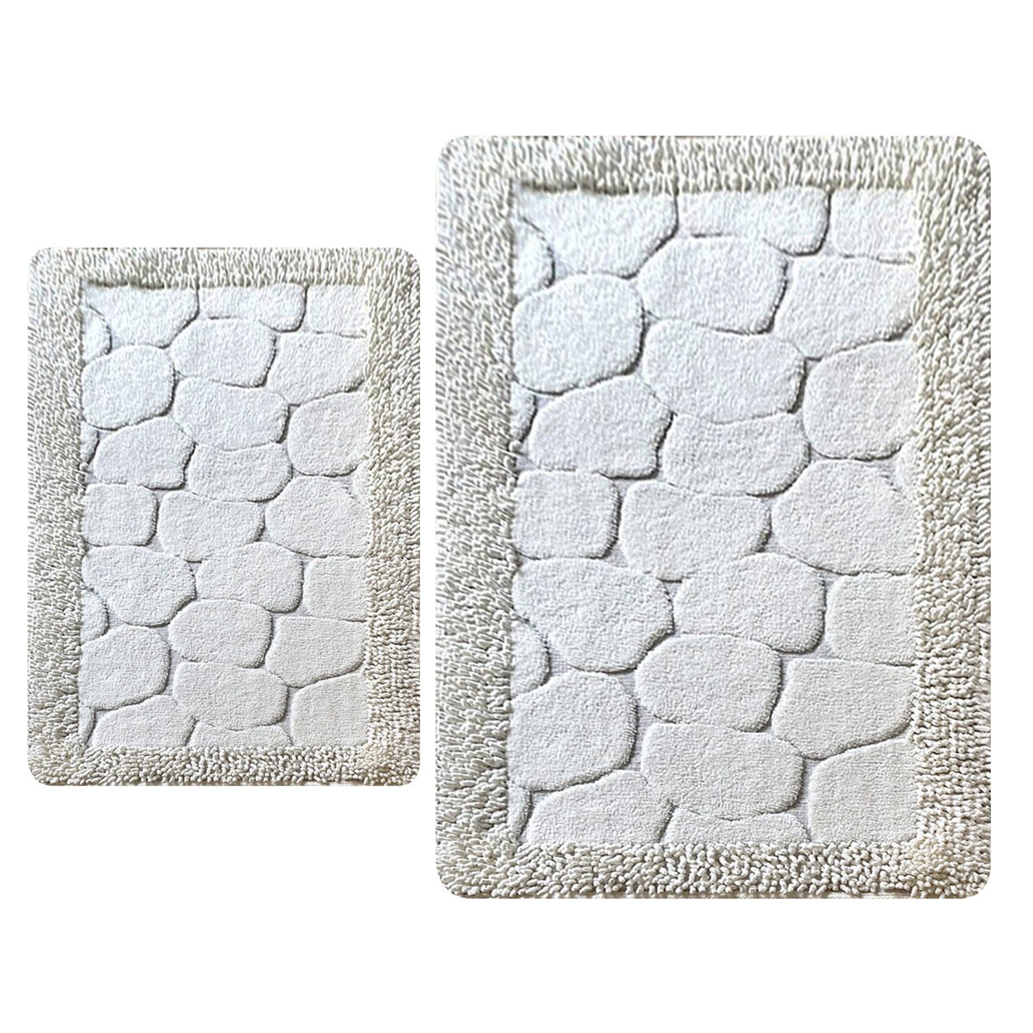 Bathmat Set (2 Pieces) Stone - Ecru Multicolor 359CHL1563 4