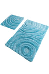 Acrylic Bathmat Set (2 Pieces) Wave - Turquoise Turquoise 359CHL1594 2