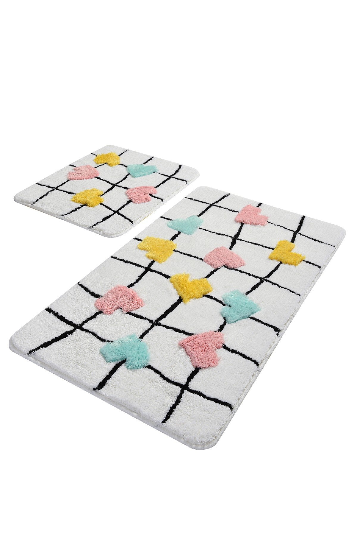 Acrylic Bathmat Set (2 Pieces) My Heart - Colourful Multicolor 359CHL1609 2