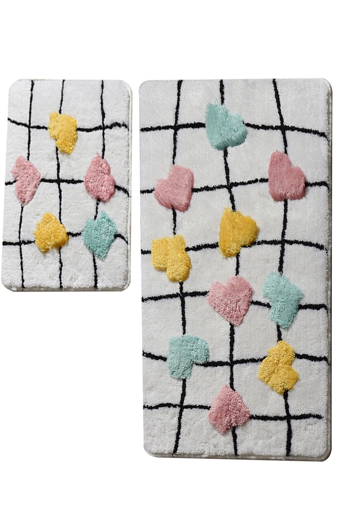 Acrylic Bathmat Set (2 Pieces) My Heart - Colourful Multicolor 359CHL1609 5