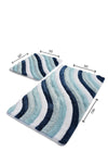 Acrylic Bathmat Set (2 Pieces) Colorful - Blue Multicolor 359CHL2226 3