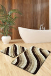 Acrylic Bathmat Set (2 Pieces) Colorful - Beige Multicolor 359CHL2227 1