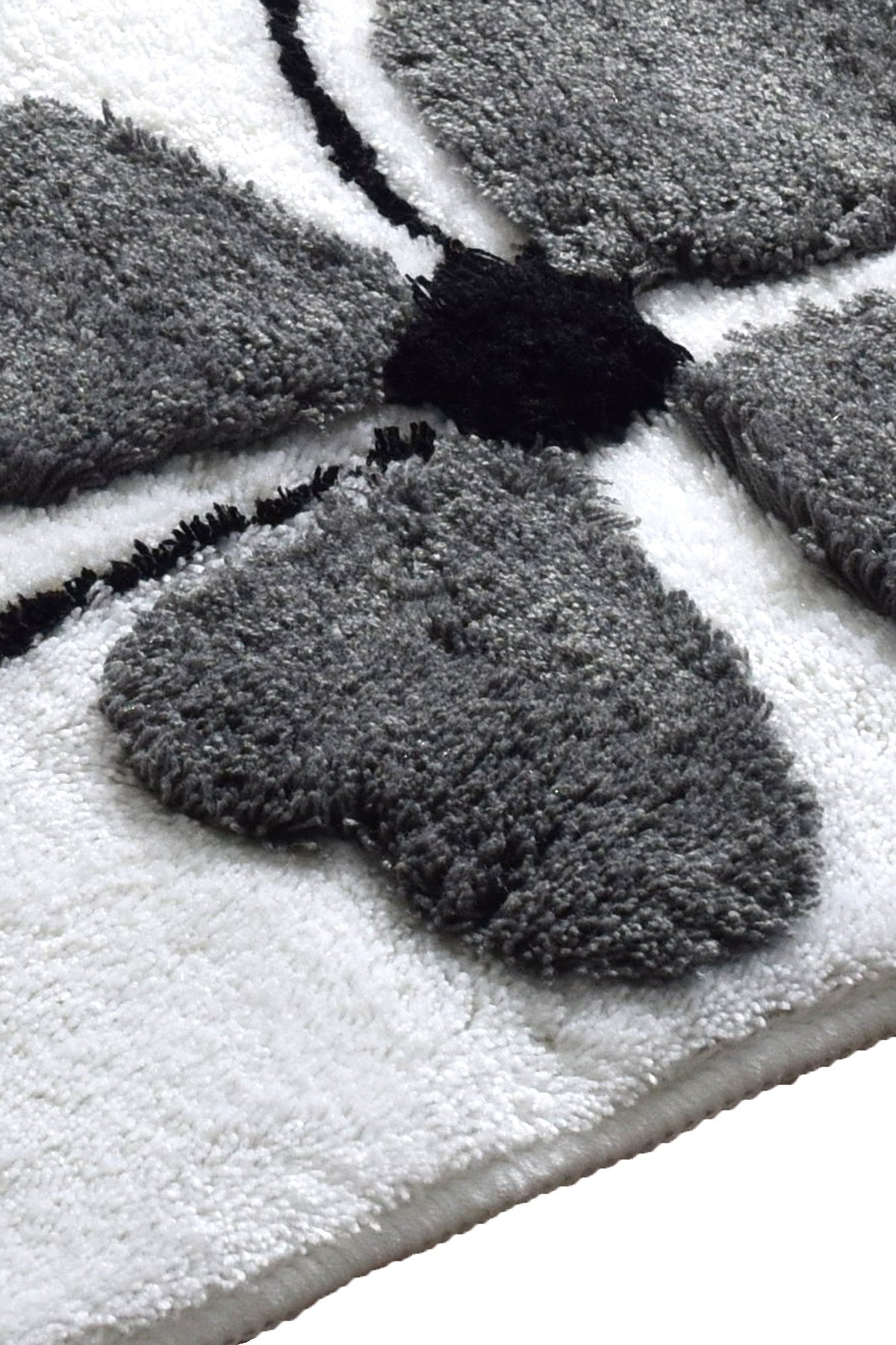 Acrylic Bathmat Set (2 Pieces) Kırcicegi - Grey Multicolor 359CHL2244 2