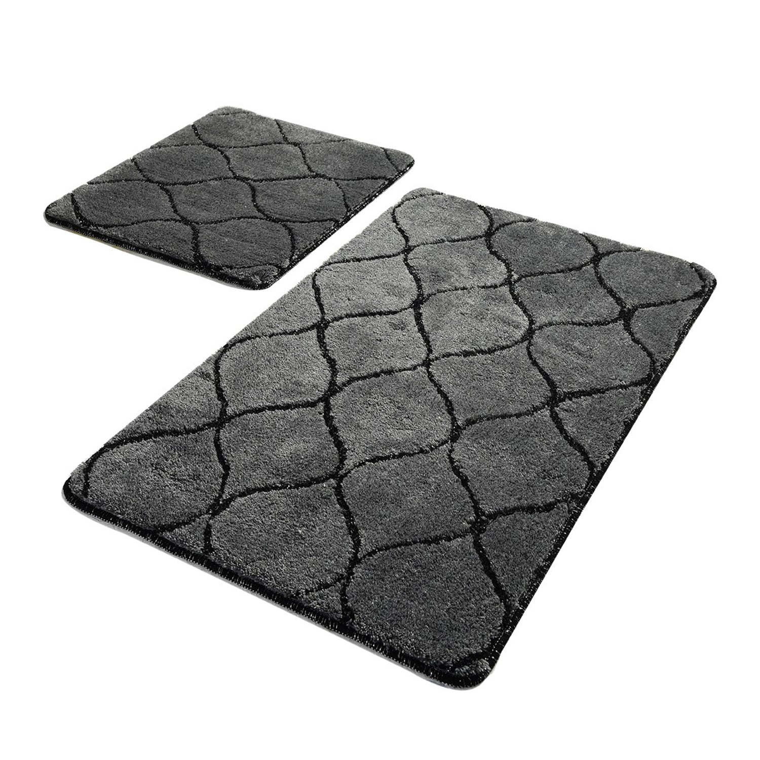 Acrylic Bathmat Set (2 Pieces) Infinity - Anthracite Anthracite 359CHL2254 2