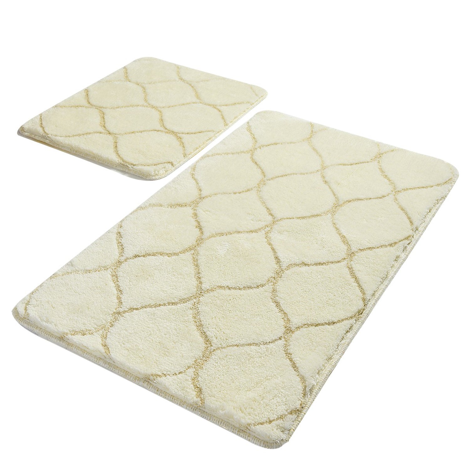 Acrylic Bathmat Set (2 Pieces) Infinity - Ecru Ecru 359CHL2255 2