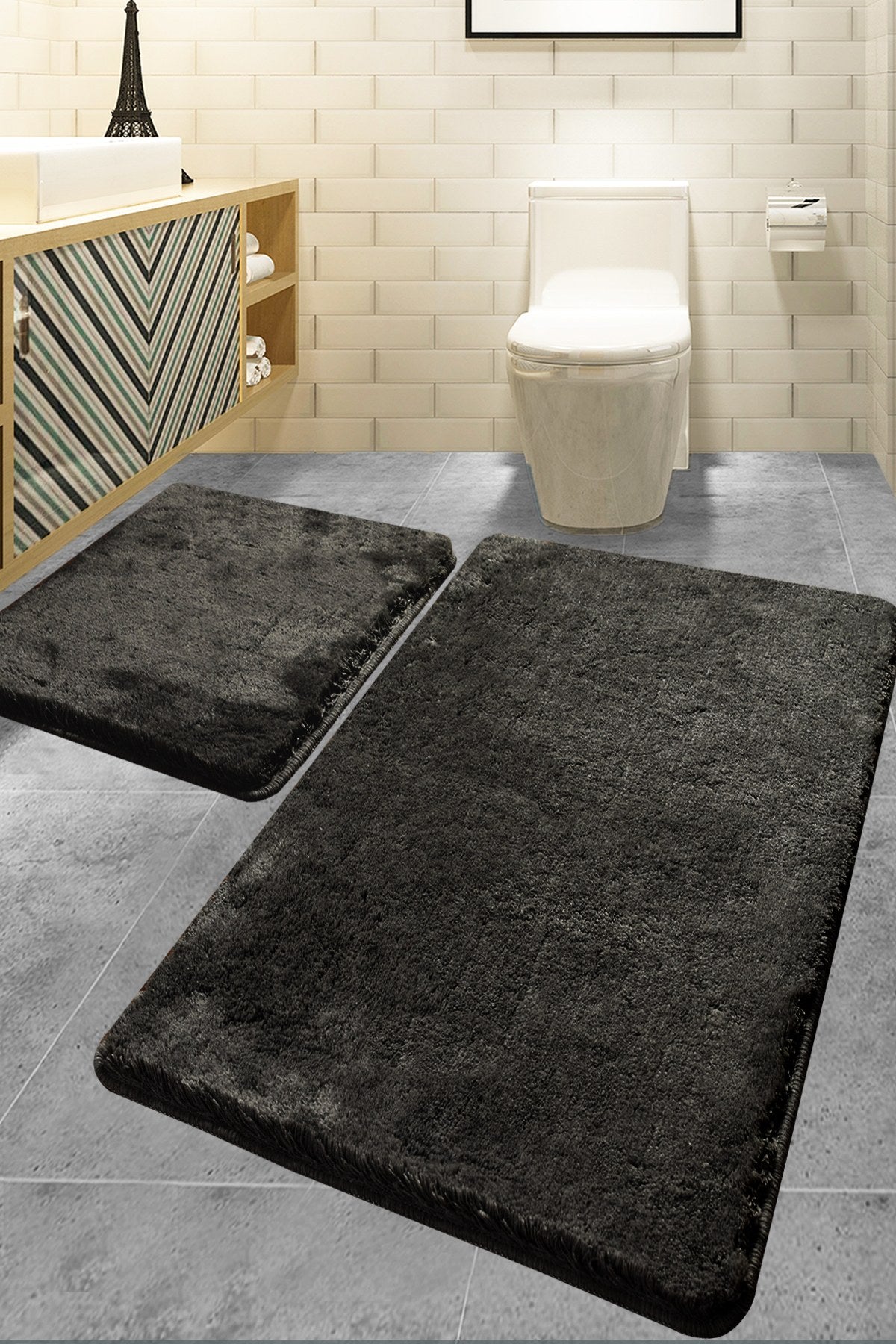 Acrylic Bathmat Set (2 Pieces) Havai - Fume Fume 359CHL2331 1