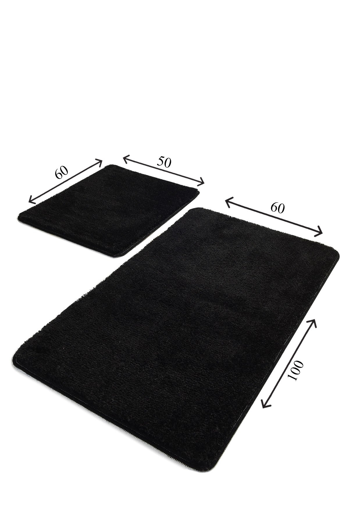 Acrylic Bathmat Set (2 Pieces) Havai - Black Black 359CHL2333 3