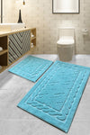 Bathmat Set (2 Pieces) Daniel - Mint Multicolor 359CHL2342 1