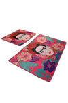 Bathmat Set (2 Pieces) Frida - Pink Multicolor 359CHL2364 2