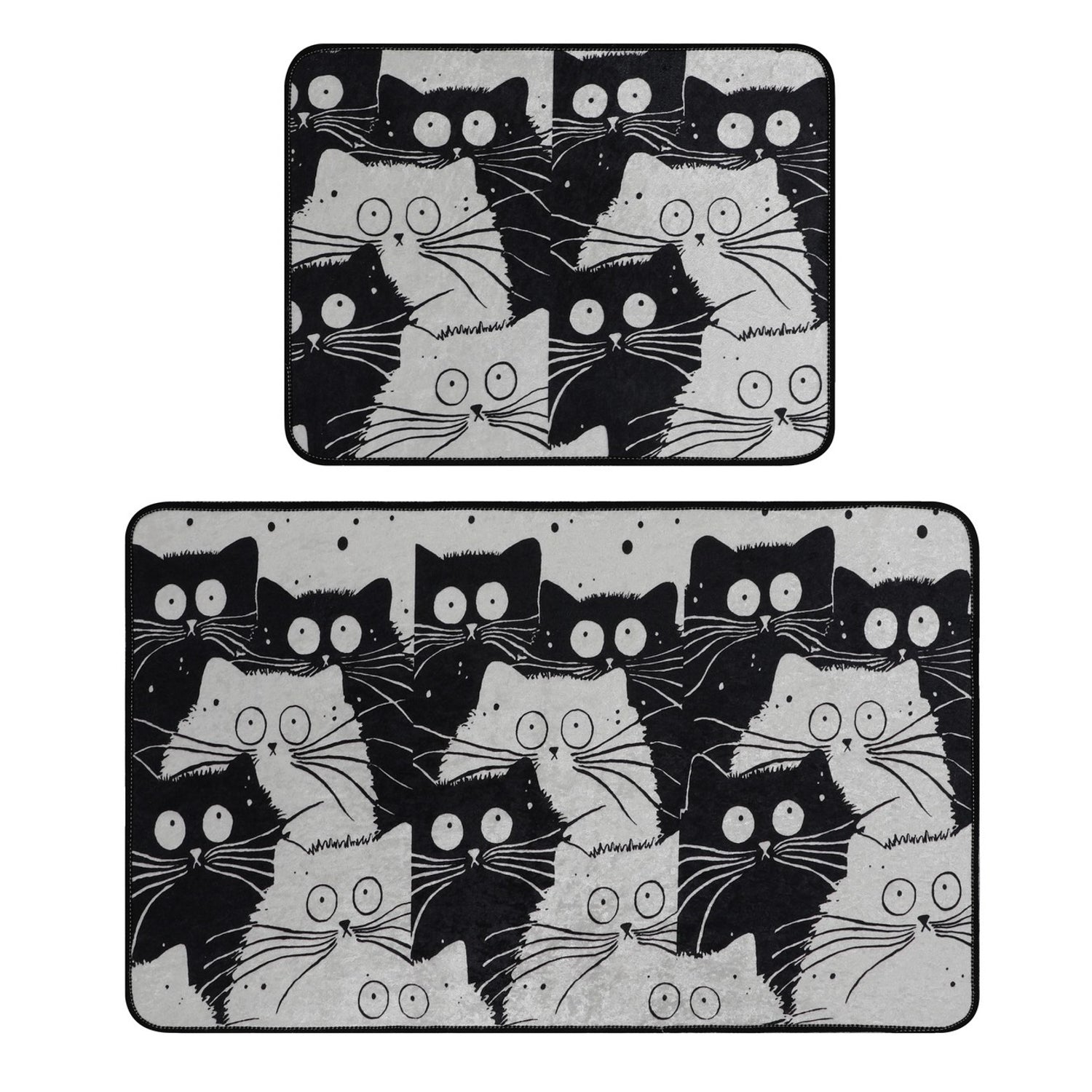 Bathmat Set (2 Pieces) White Cats Multicolor 359CHL2378 5