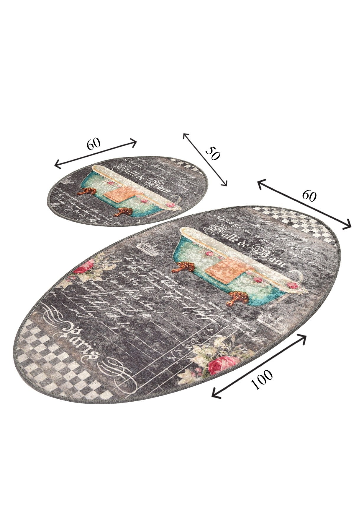 Bathmat Set (2 Pieces) Bain Multicolor 359CHL2380 3