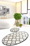 Bathmat Set (2 Pieces) Kupa - White Multicolor 359CHL2390 1