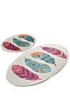 Bathmat Set (2 Pieces) Feather Djt Multicolor 359CHL2452 2