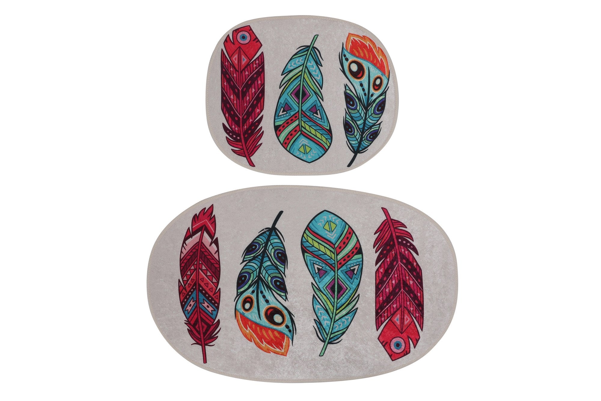 Bathmat Set (2 Pieces) Feather Djt Multicolor 359CHL2452 4