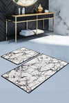 Bathmat Set (2 Pieces) Marble - White Multicolor 359CHL2459 1