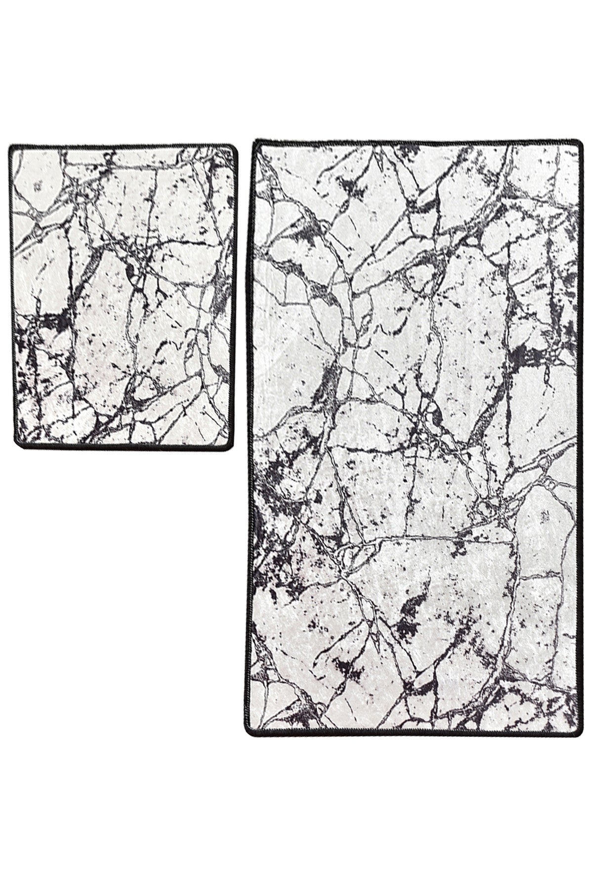 Bathmat Set (2 Pieces) Marble - White Multicolor 359CHL2459 4