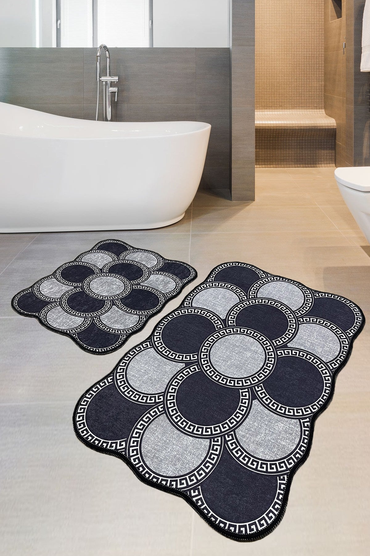 Bathmat Set (2 Pieces) Ciorcail Dark Blue
Grey 359CHL2563 1