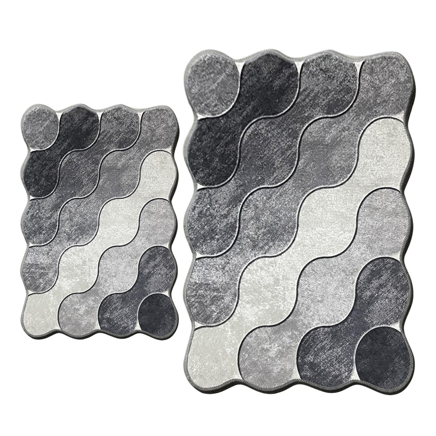 Bathmat Set (2 Pieces) Circle - Grey Grey
Light Grey
White 359CHL2567 2