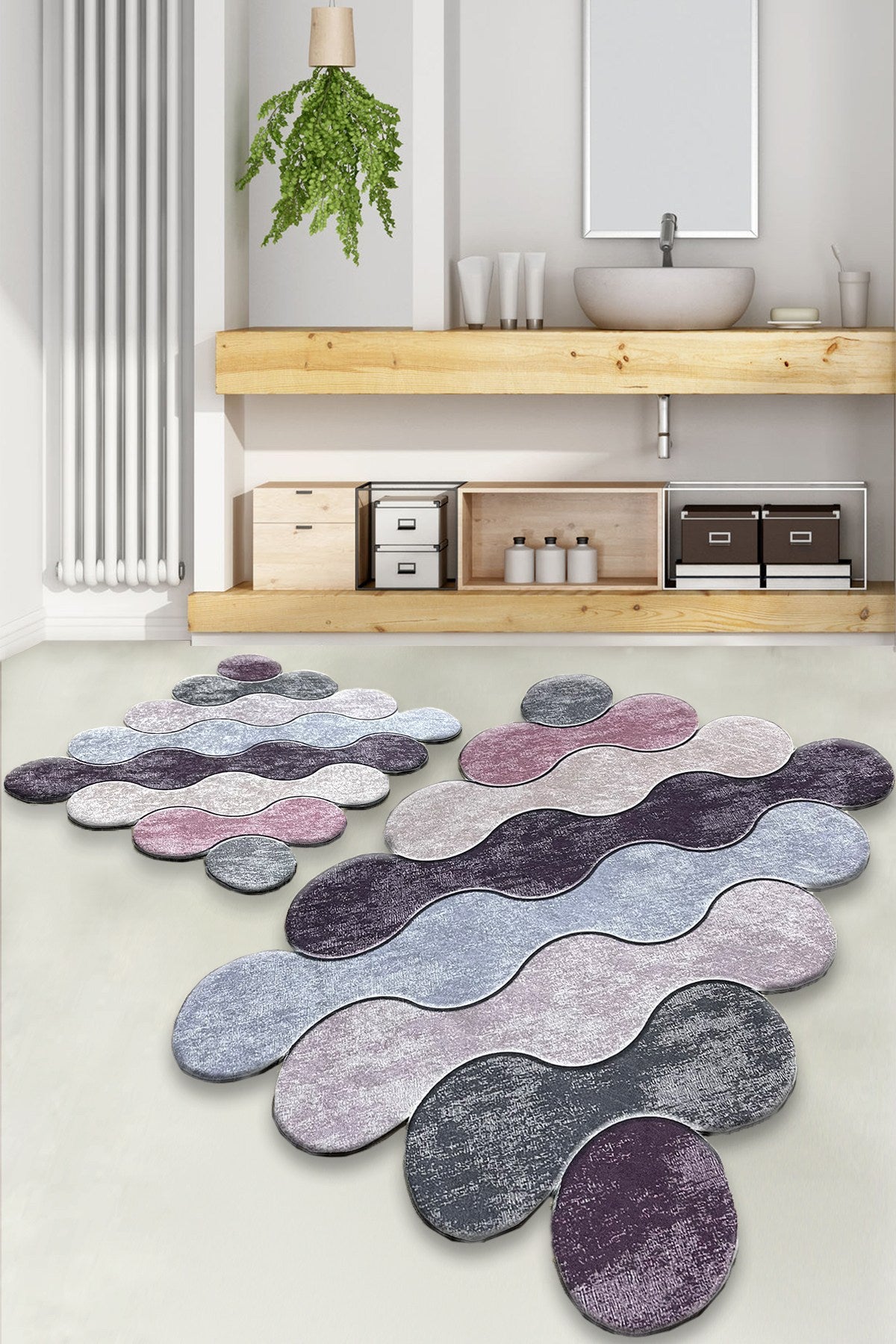 Bathmat Set (2 Pieces) Circle - Purple Purple
Grey
Lilac 359CHL2569 1