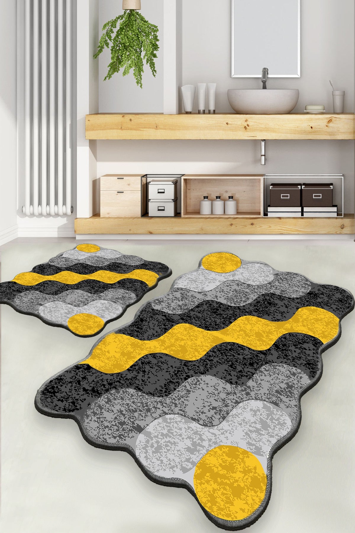 Bathmat Set (2 Pieces) Circle - Yellow Yellow
Anthracite
Grey 359CHL2573 1