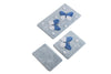 Acrylic Bathmat Set (3 Pieces) Mari - Blue Multicolor 359CHL3119 3