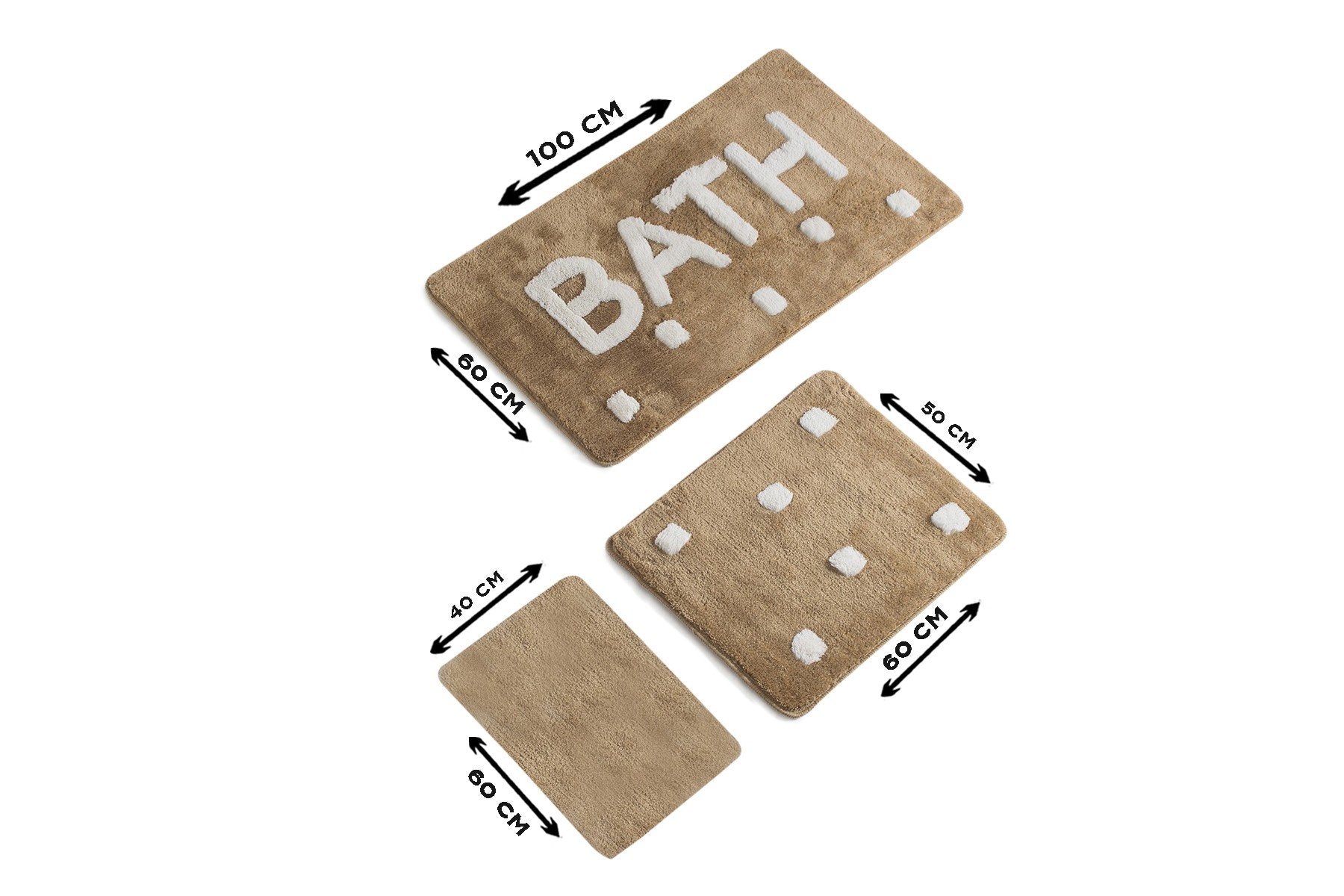 Acrylic Bathmat Set (3 Pieces) Bath Multicolor 359CHL3122 4