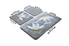 Acrylic Bathmat Set (3 Pieces) Daisy - Grey Multicolor 359CHL3143 3