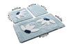 Acrylic Bathmat Set (3 Pieces) Daisy - Blue Multicolor 359CHL3144 3