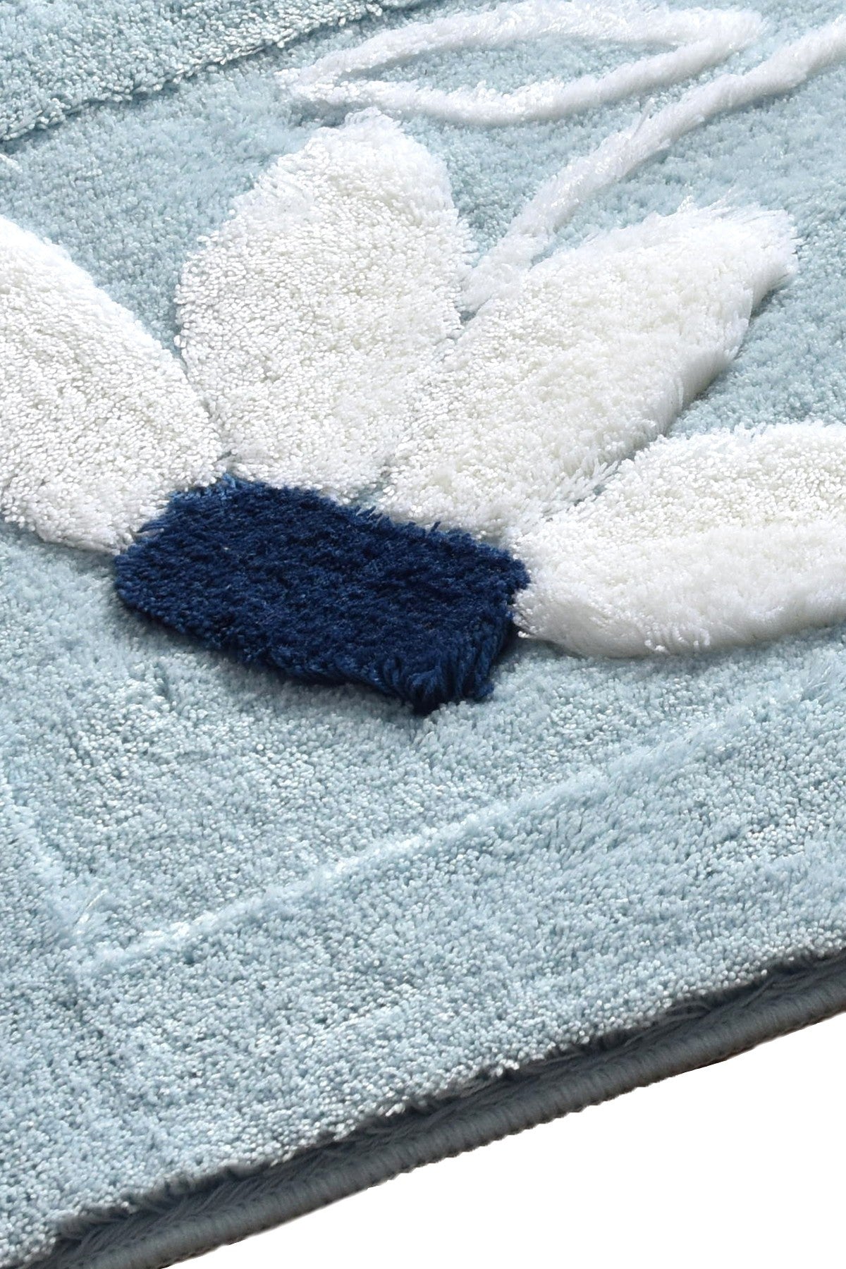 Acrylic Bathmat Set (3 Pieces) Daisy - Blue Multicolor 359CHL3144 4