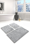 Acrylic Bathmat Set (3 Pieces) Havai - Grey Grey 359CHL3225 1