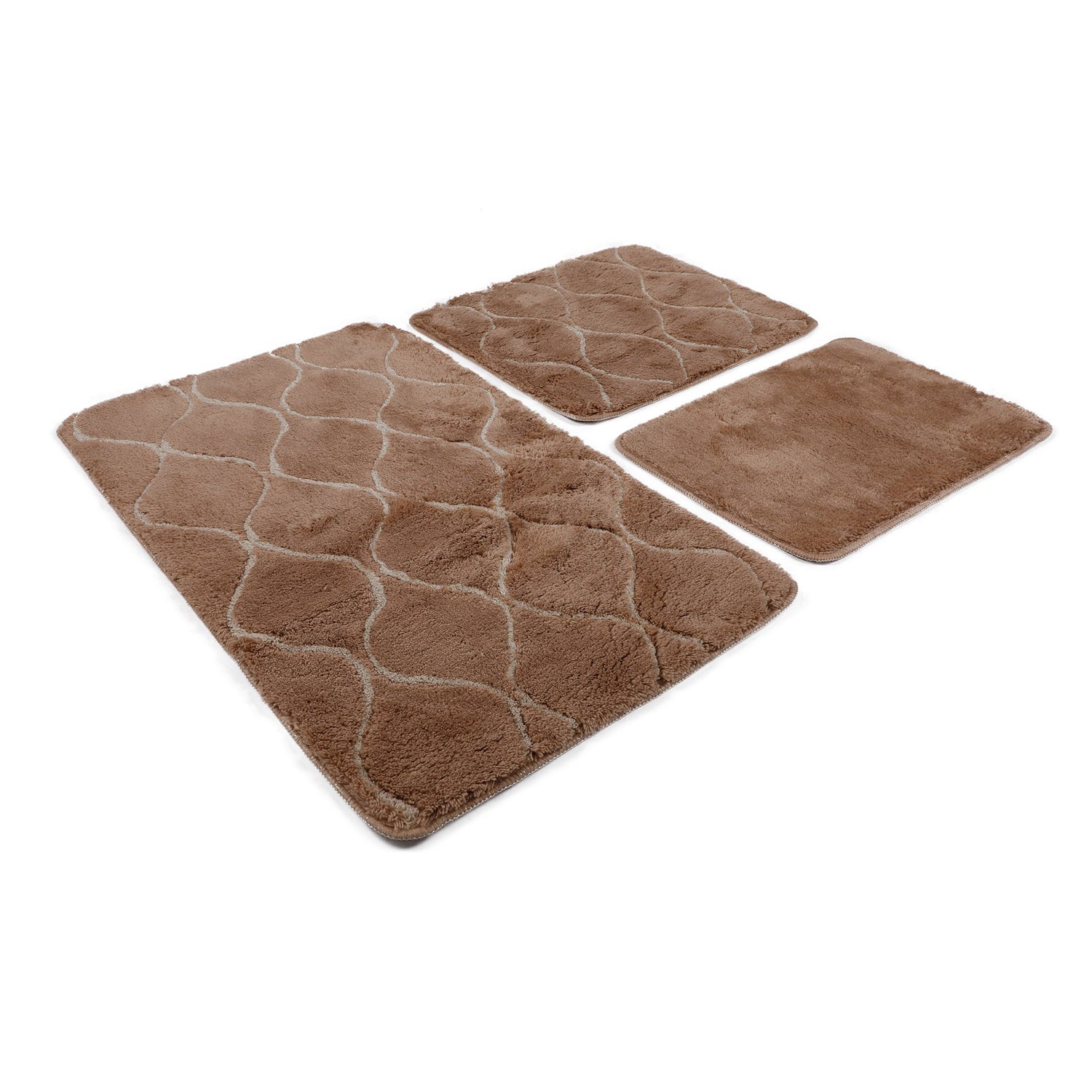 Acrylic Bathmat Set (3 Pieces) Infinity - Caramel Caramel 359CHL3238 3