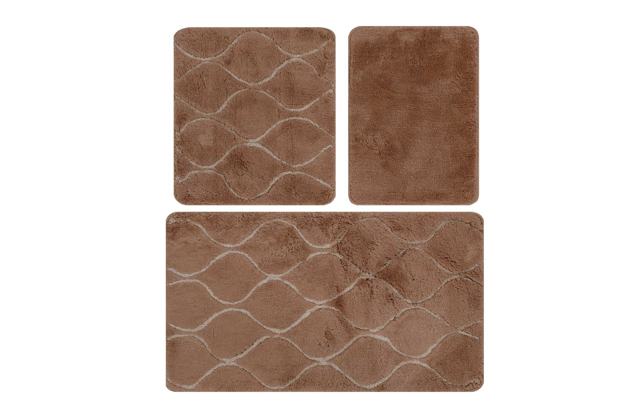 Acrylic Bathmat Set (3 Pieces) Infinity - Caramel Caramel 359CHL3238 4