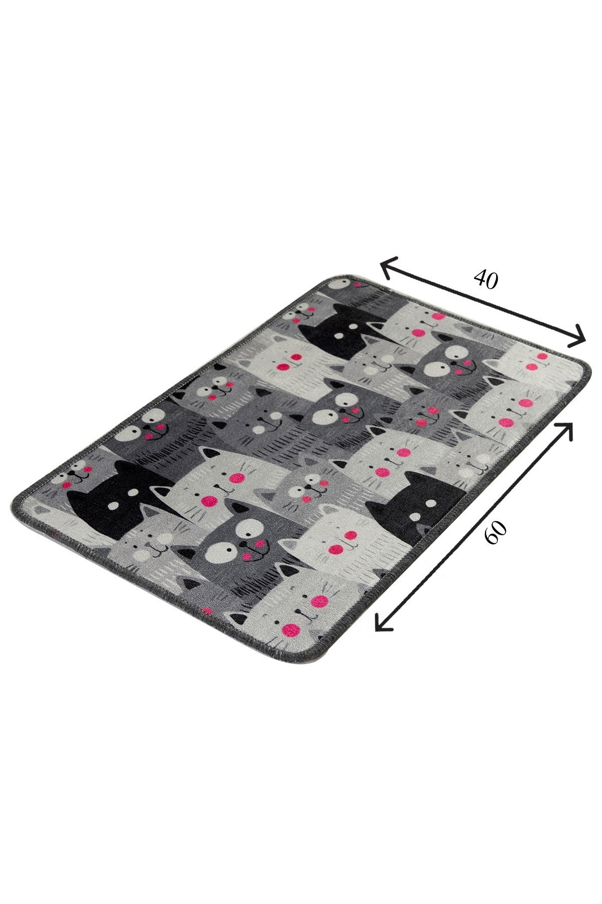 Bathmat Meow - Grey (40 x 60) Multicolor 359CHL4174 3