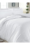 CAQQA Double Size Striped Satin Hotel Duvet Cover Set 4