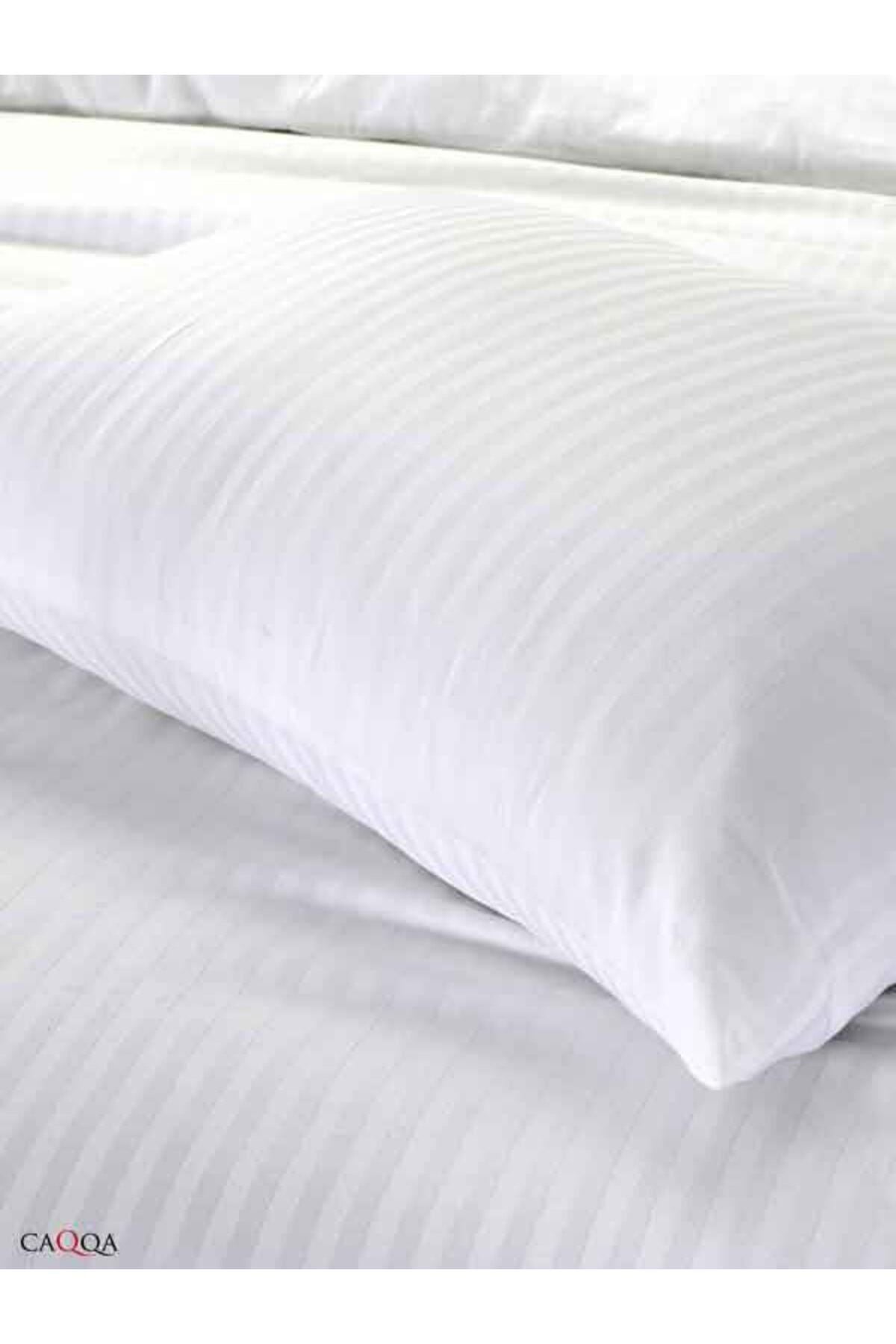 CAQQA Double Size Striped Satin Hotel Duvet Cover Set 6