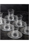 Amentes 6 Pieces Tea Glasses And 6 Pieces Imported Tea Plates Tea Set 12 Pieces 1