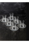 Amentes 6 Pieces Tea Glasses And 6 Pieces Imported Tea Plates Tea Set 12 Pieces 2