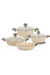 Falez Creamy Granite 7-Piece Cookware Set 2