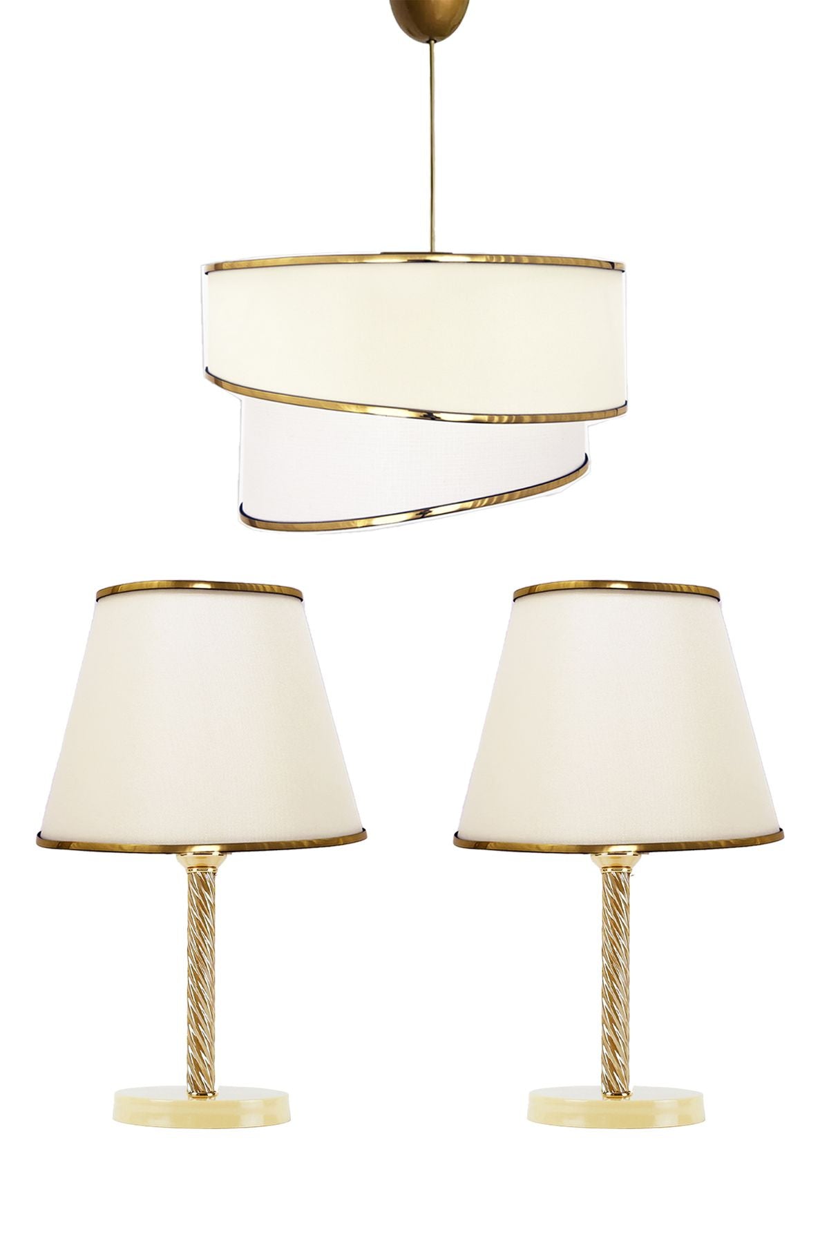 BBY HOME & DESIGN Anya Model Chandelier, Lamp, Nightstand Set 1