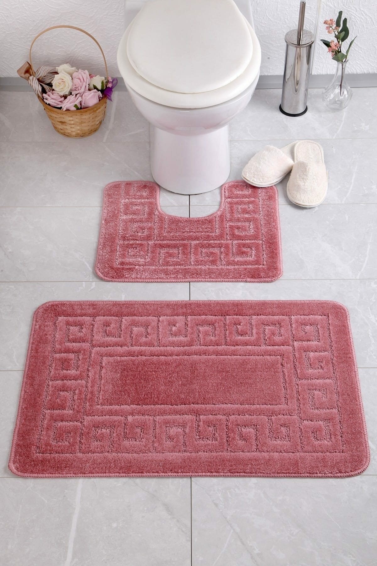 Bathmat Set (2 Pieces) Ethnic - Dusty Rose Dusty Rose 361CNF1141 1