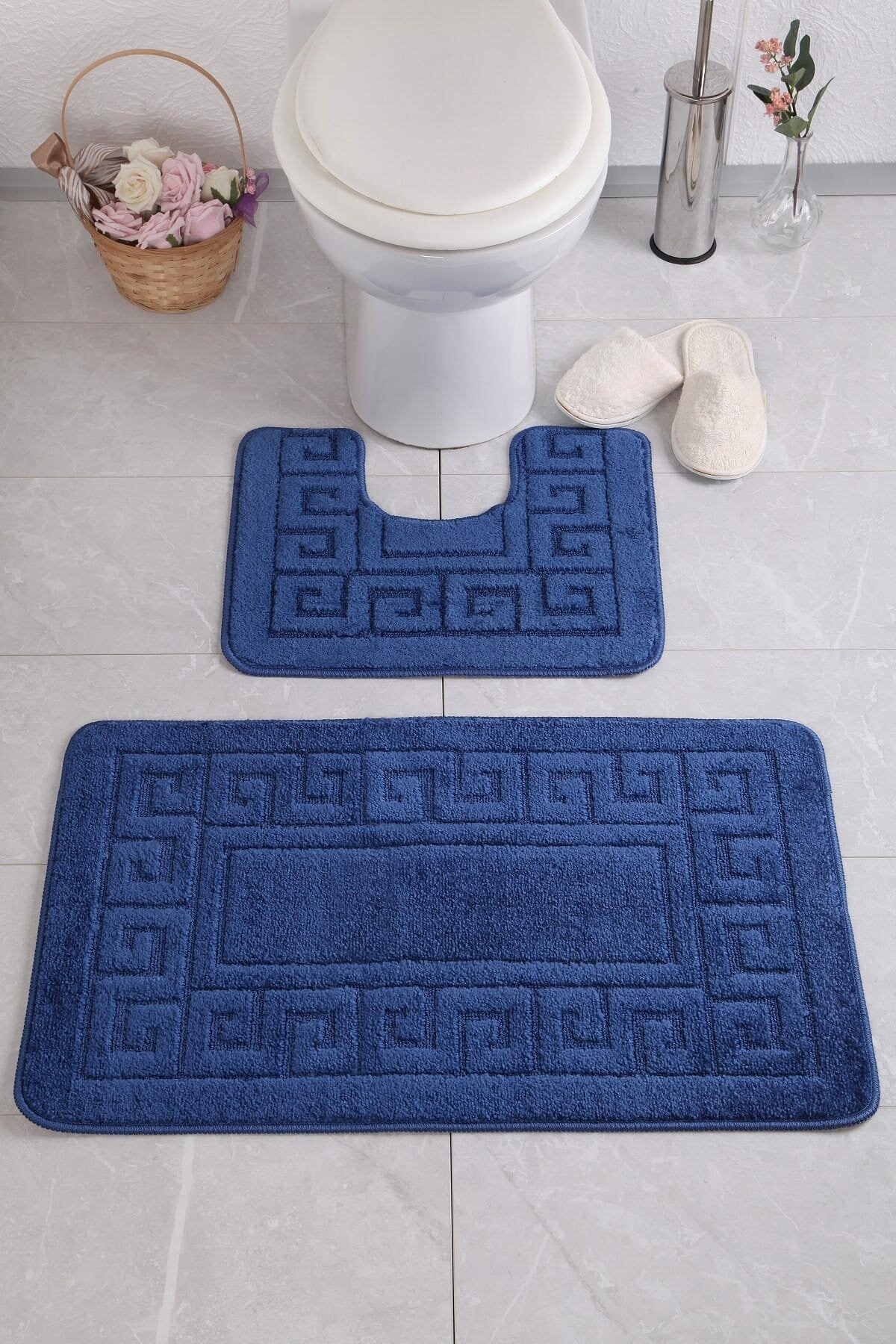 Bathmat Set (2 Pieces) Ethnic - Dark Blue Dark Blue 361CNF1142 1