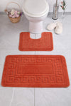 Bathmat Set (2 Pieces) Ethnic - Orange Orange 361CNF1147 1