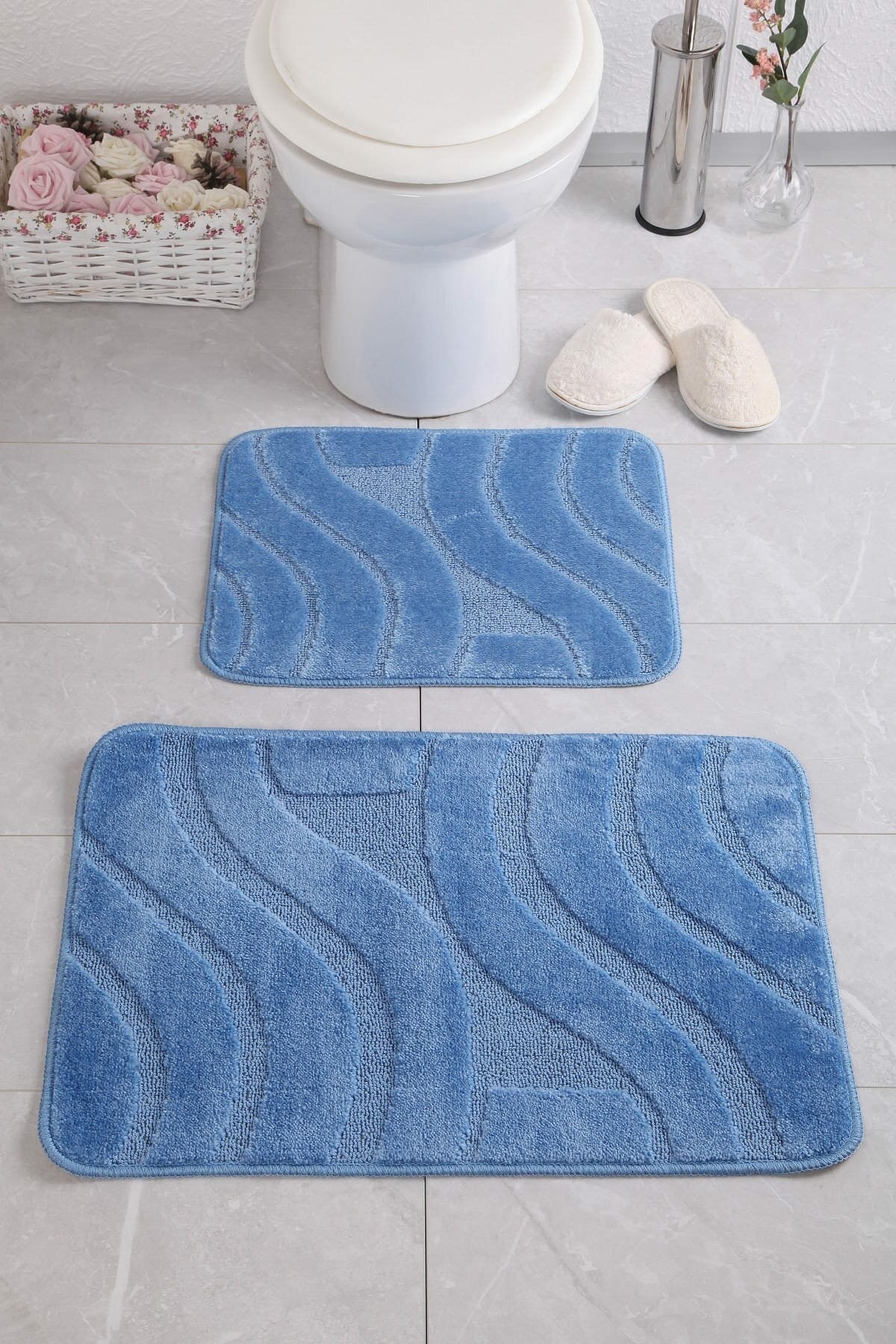 Bathmat Set (2 Pieces) Symphony - Blue Blue 361CNF1171 1