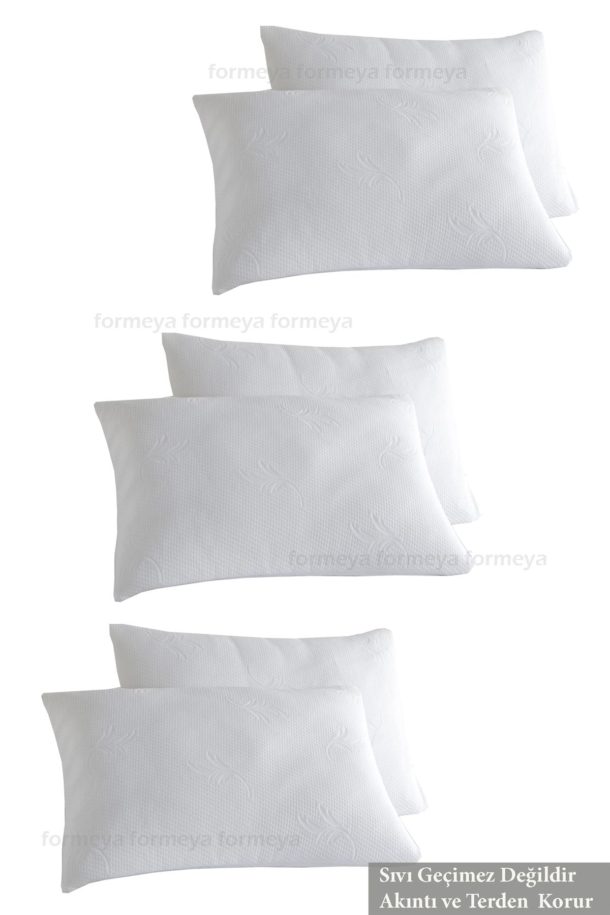 Bella Benita Formeya Zippered 6-Piece White Pillow Protector 1