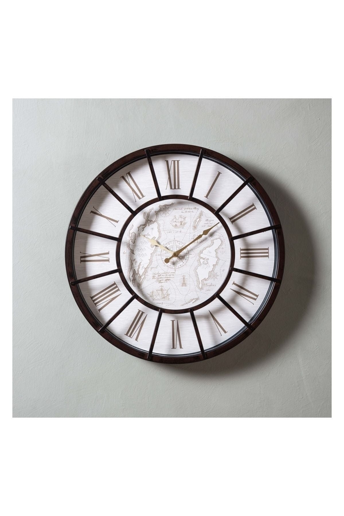 Mudo Home Paula Brown Wall Clock 50cm 2